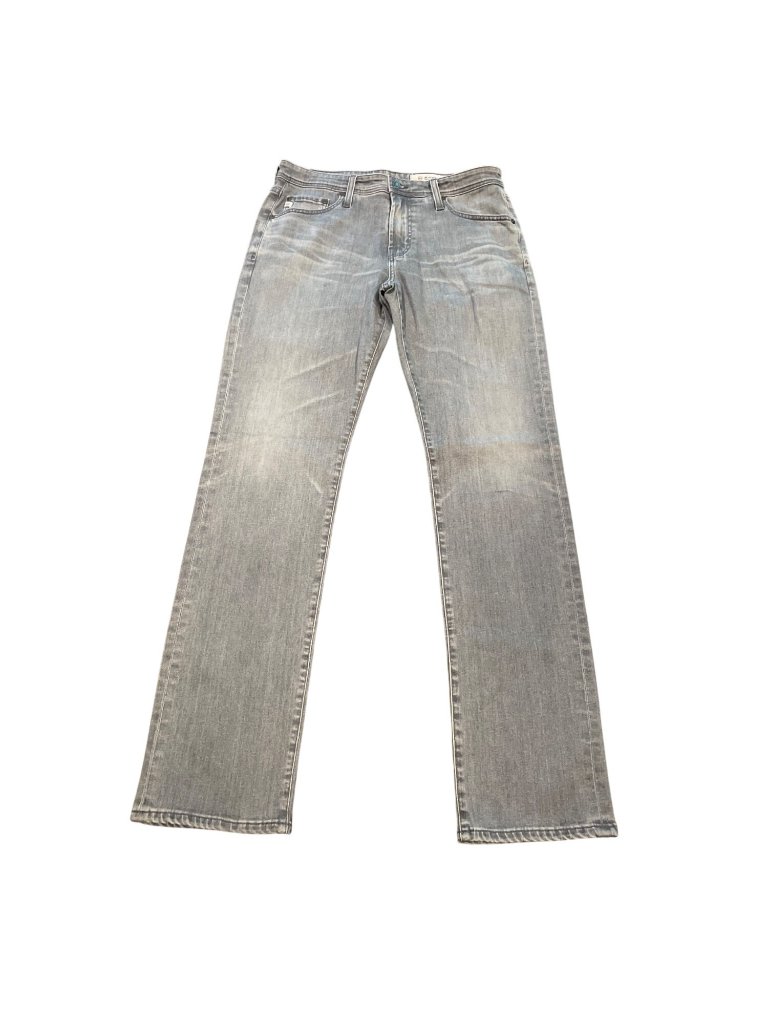 Ag-Ed Denim Everett Slim Straight Jean 32x33 Gray 8 Yrs Nico Distressed Stretch